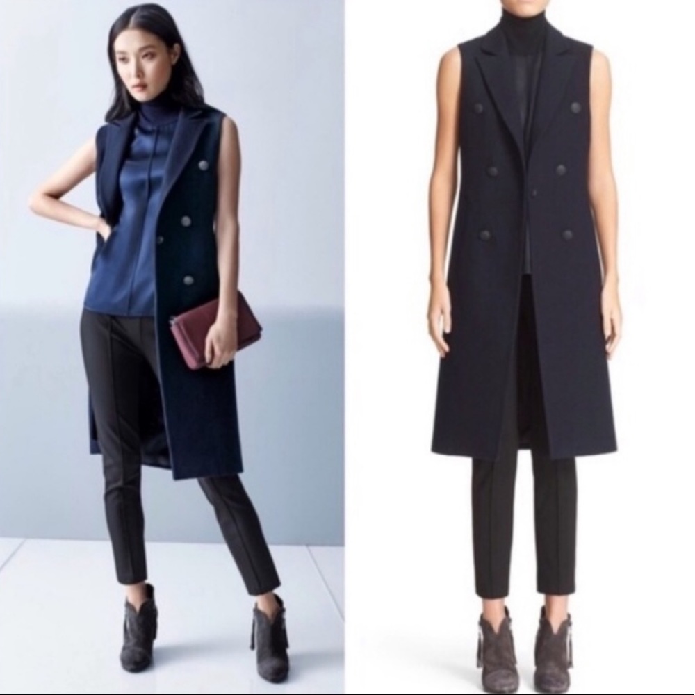 Rag & Bone Faye Longline Wool-blend Vest